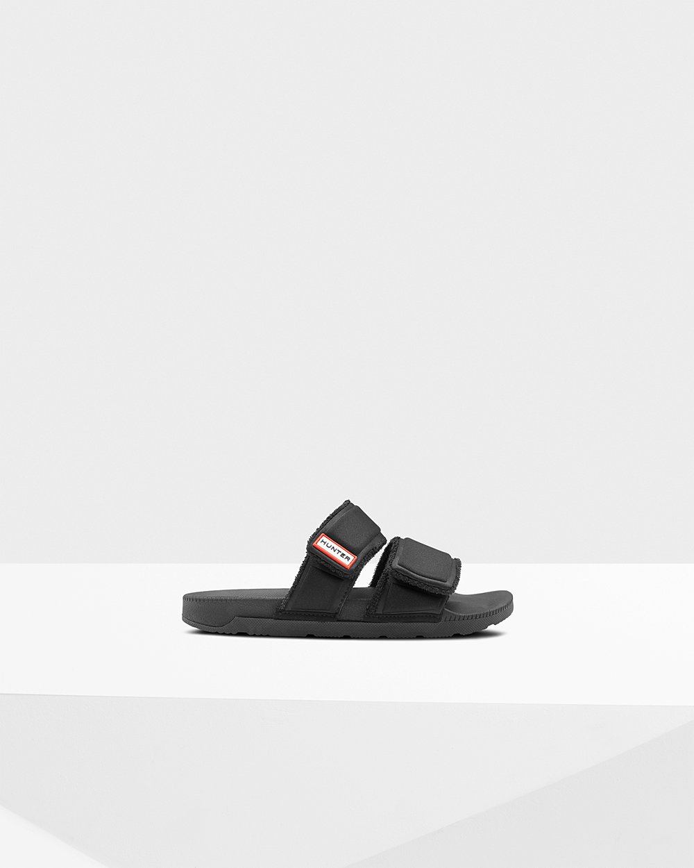 Womens Hunter Slides Black - Original Double Strap - 6358702-RG